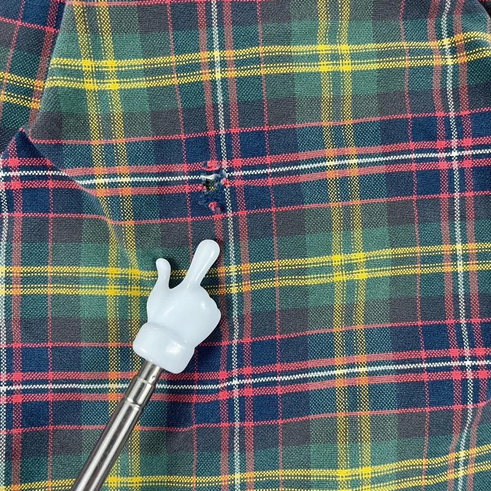 Polo Ralph Lauren Men M Green Plaid Button Down Shirt Custom Fit Pony Logo